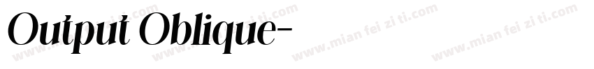 Output Oblique字体转换